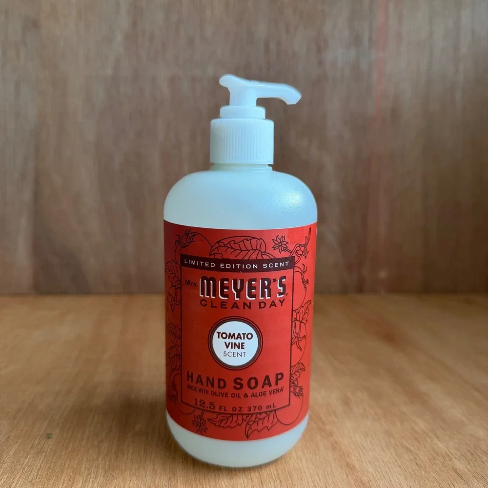 Mrs. Meyer's Tomato Vine Limited Edition Hand Soap 12.5oz Pump Bottle garden
